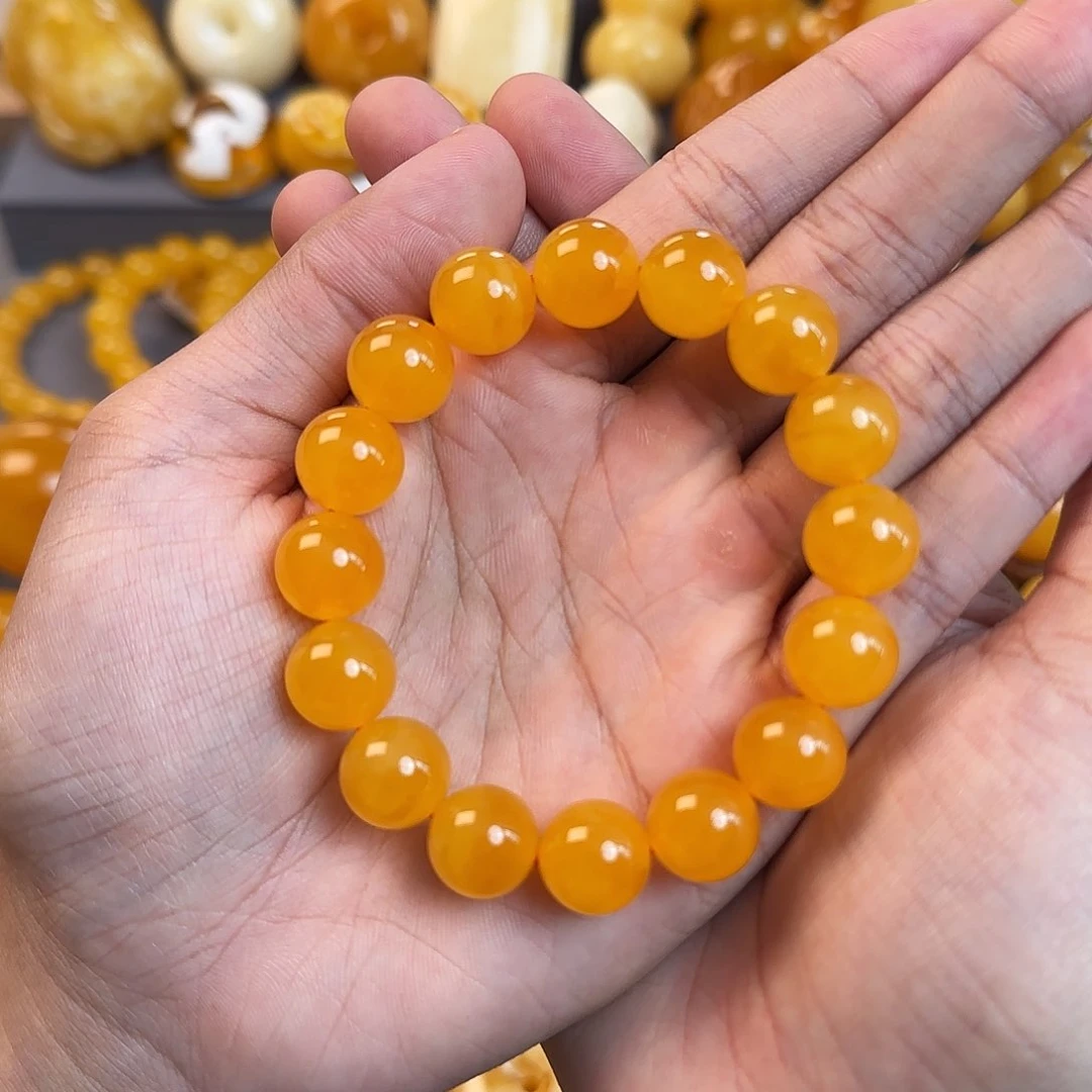 未镶嵌琥珀珠宝奇石13mm同料
