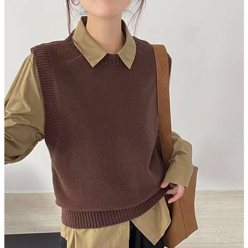 （衣兮简约纯色文艺马甲）9936早秋新款软糯舒适叠穿高级感马甲H