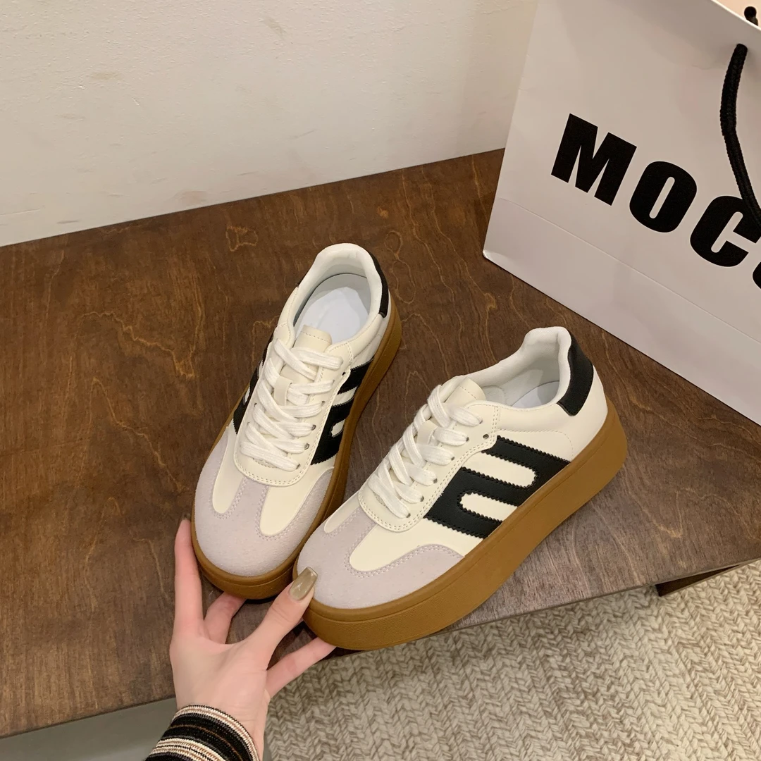 梦娇花德训鞋时尚休闲鞋休闲鞋阿甘鞋女鞋ins厚底百搭小众夏季