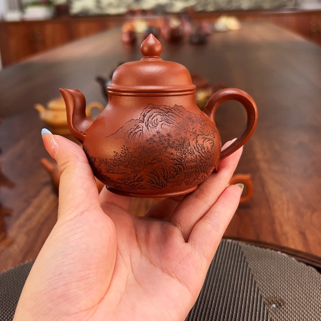 紫砂茶壶迦南壶溪山清韵