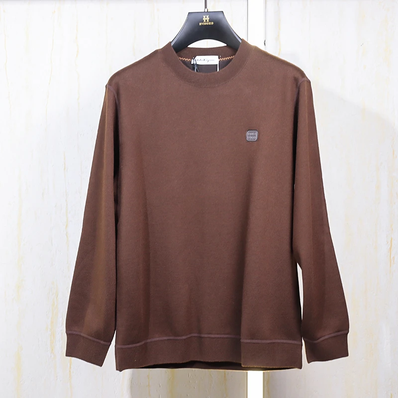 费拉家 男士秋冬季新款百搭舒适加绒柔软可内搭长袖套头卫衣5059