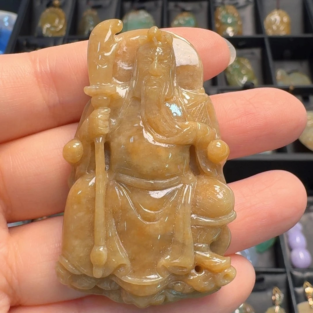 翡翠未镶嵌吊坠(不含链)关公