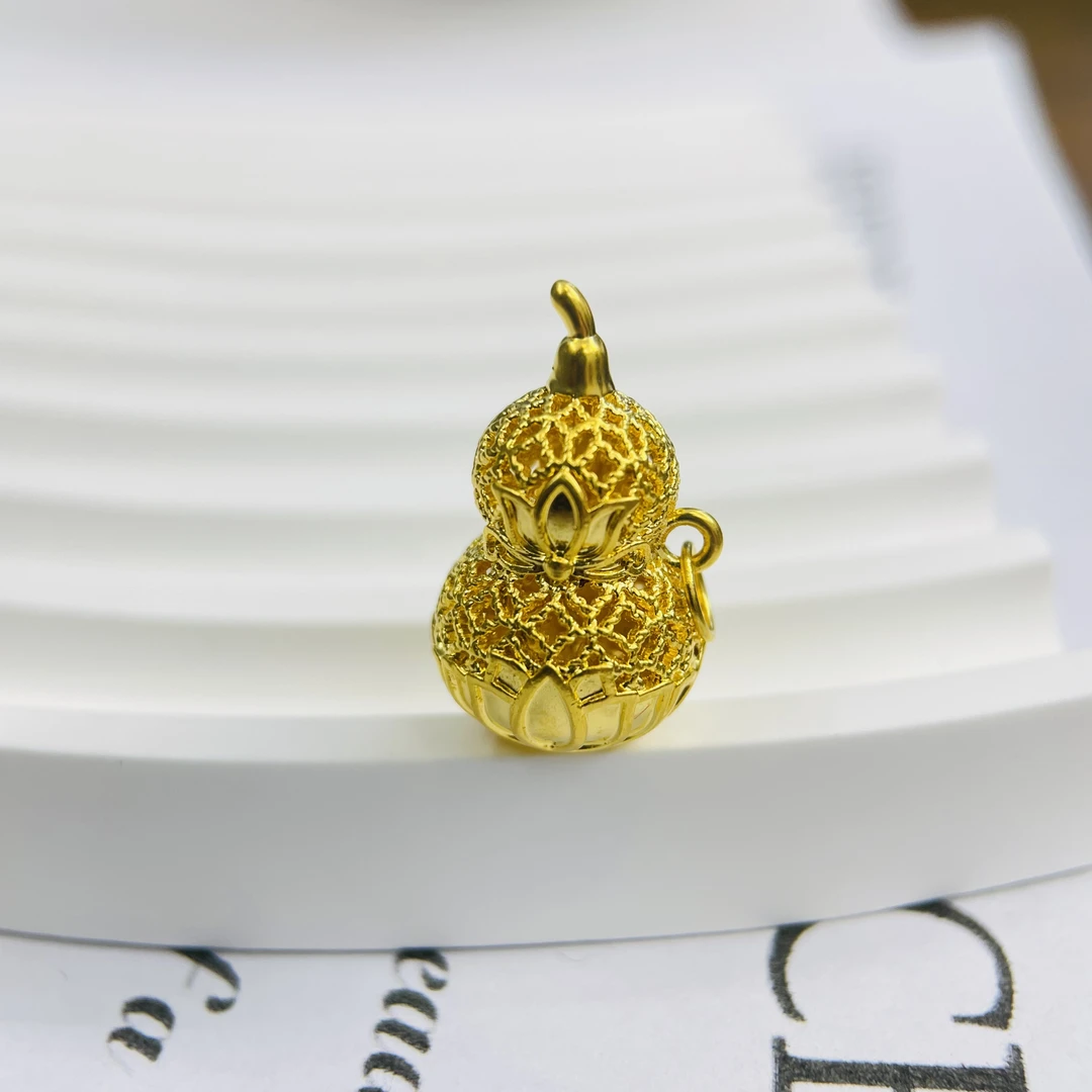 足金999花丝莲花葫芦首饰配件DP3048-0890