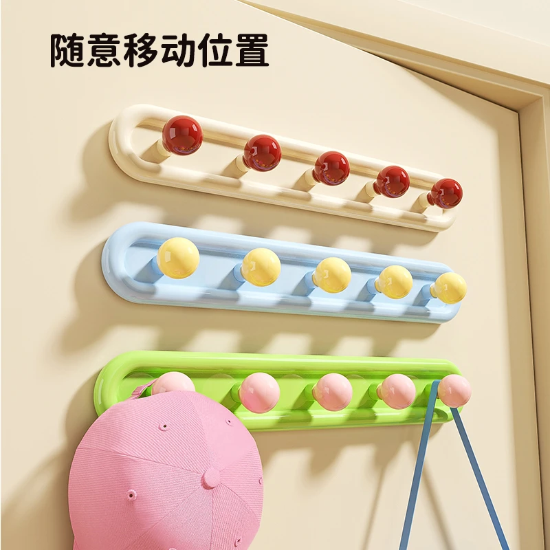 橱明星吸盘圆球挂钩多巴胺免打孔强力承重门后浴室壁挂式无痕粘钩