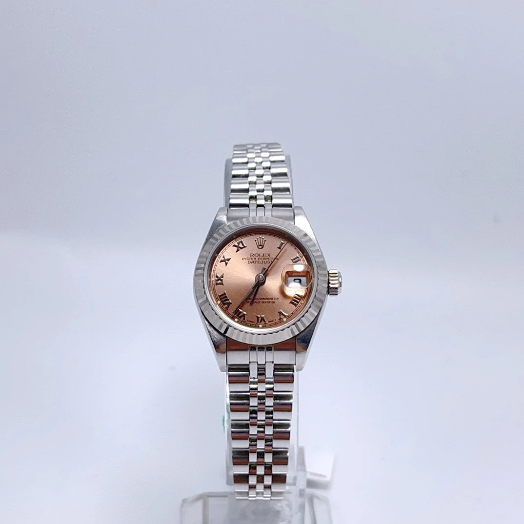 99新 Rolex/劳力士 69174/茶粉色/罗马刻/26mm/自动机械/女表