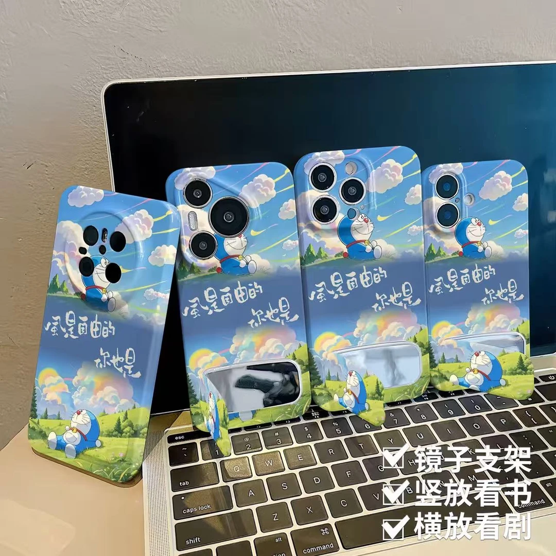 文字哆啦支架适用苹果16Promax菲林手机壳华为畅享oppo小米15vivo