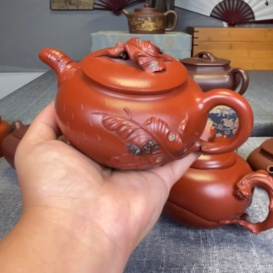 秋***杨茶壶段泥宜兴紫砂