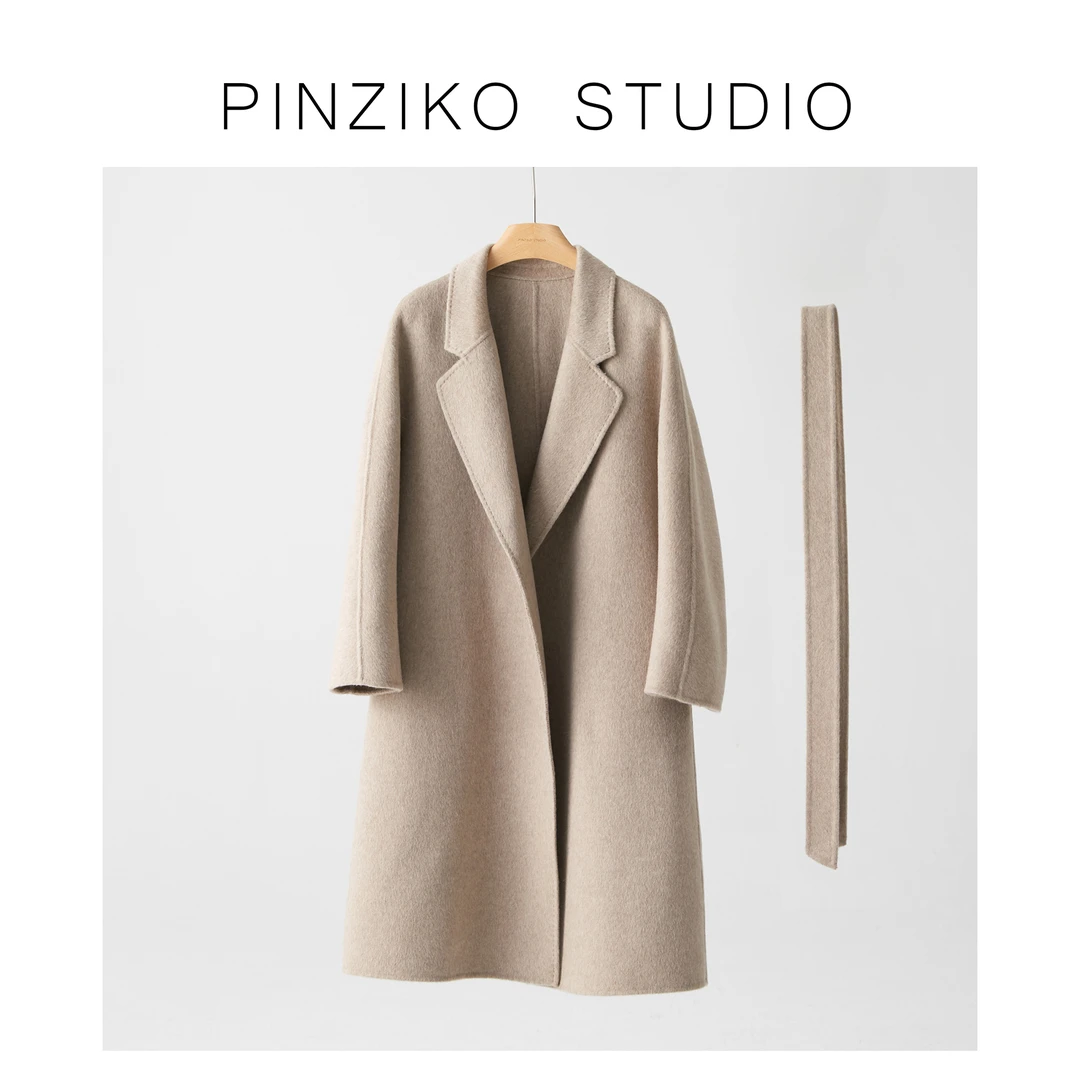 【年终宠粉大促】【PINZIKO】摩洛哥~长款手工款双面呢大衣冬TJA632