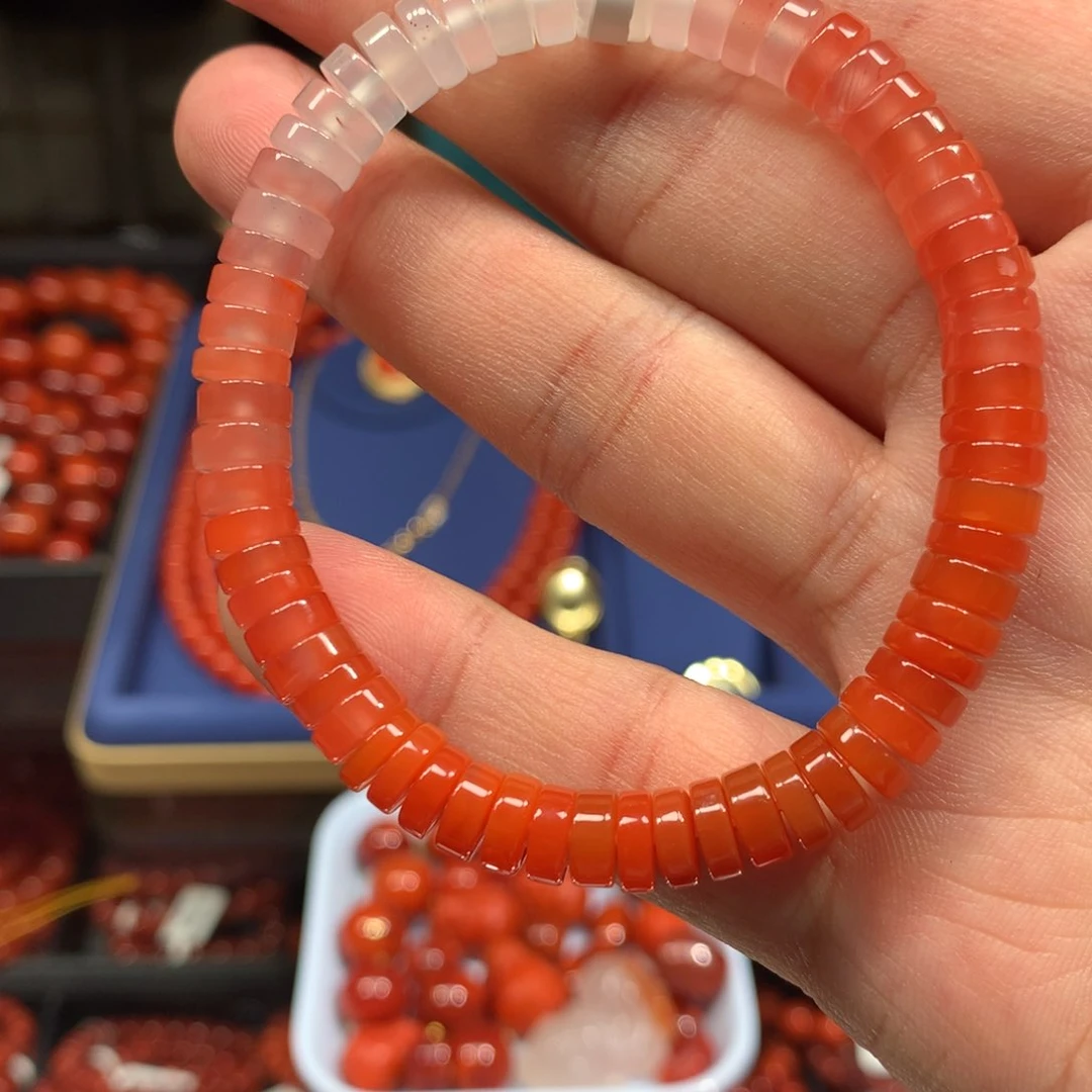 南红玛瑙手链，发货一个未镶嵌