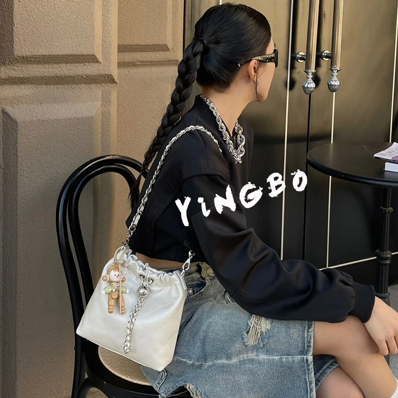 【英柏甄选】ZT-D7168-科技白 然与纯小众设计感时尚单肩百搭女包