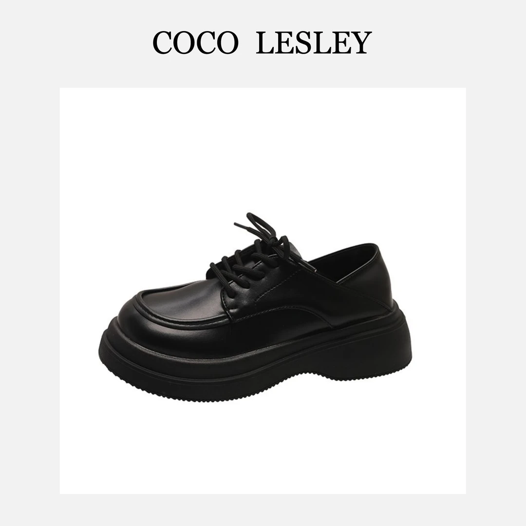 2025春季新款厚底休闲懒人鞋百搭休闲女鞋小皮鞋