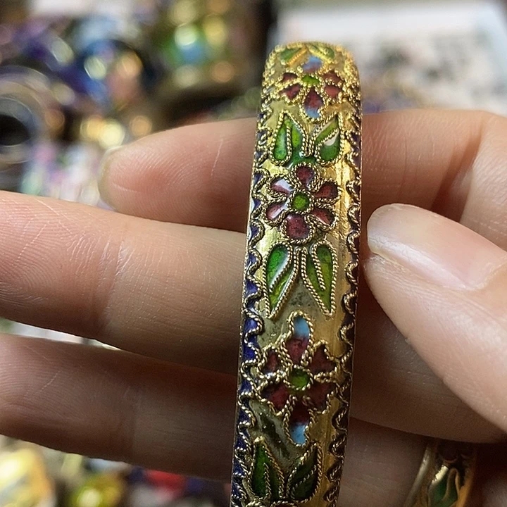 滴***灵花丝金地镯子111111