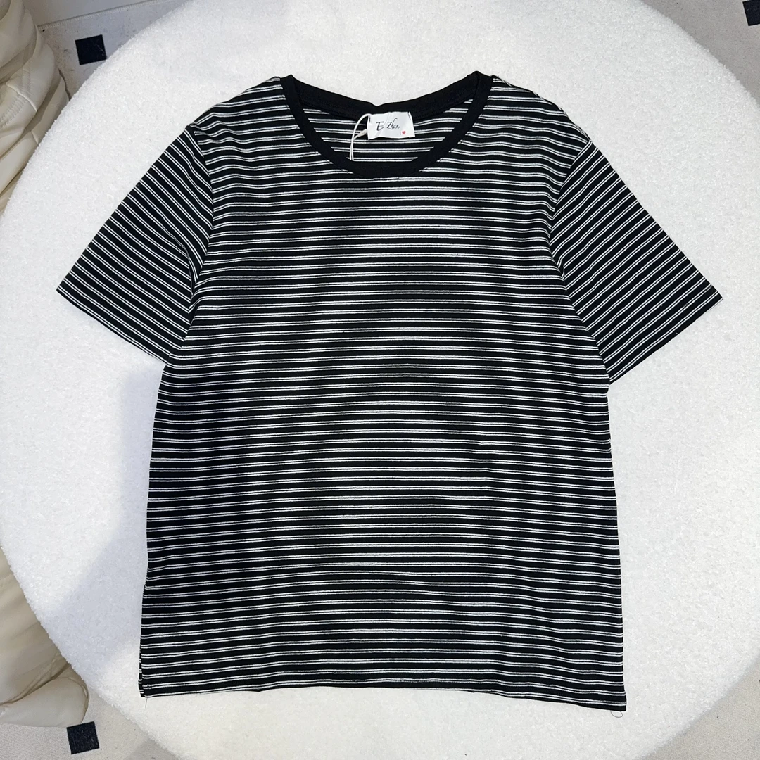 （十八家）条纹圆领短袖