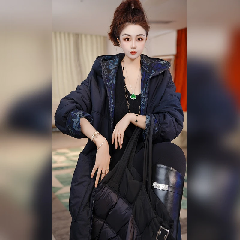 A【Linda姐高端线】冬季时尚休闲气质双面穿棉服外套AF5WMF0290