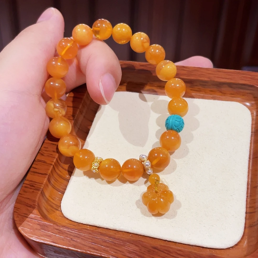 未镶嵌蜜蜡手链手串