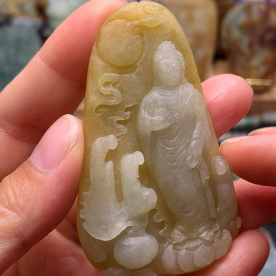 定制翡翠未镶嵌阿弥陀佛