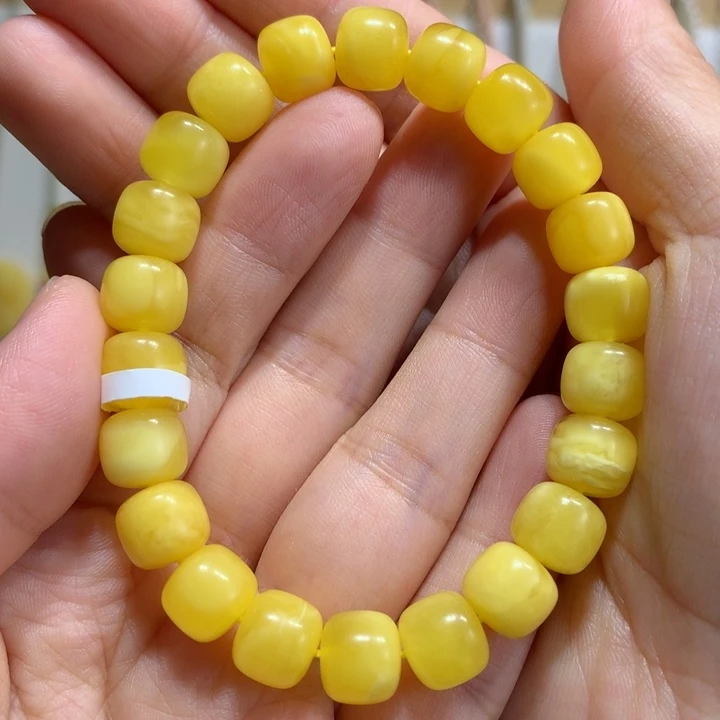 蜜蜡未镶嵌手链9.5mm