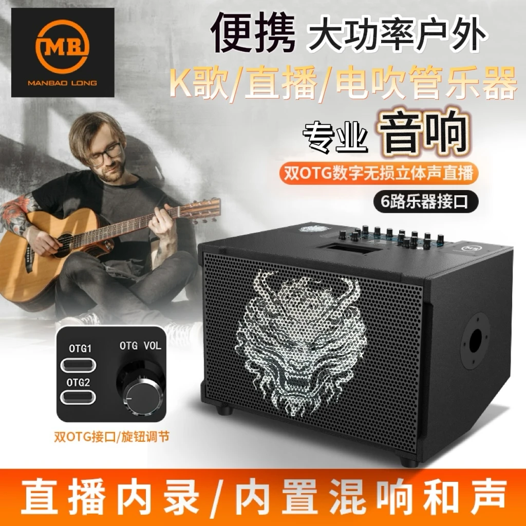 曼保龙M9便携音响大功率户外K歌唱歌直播乐器专业音响