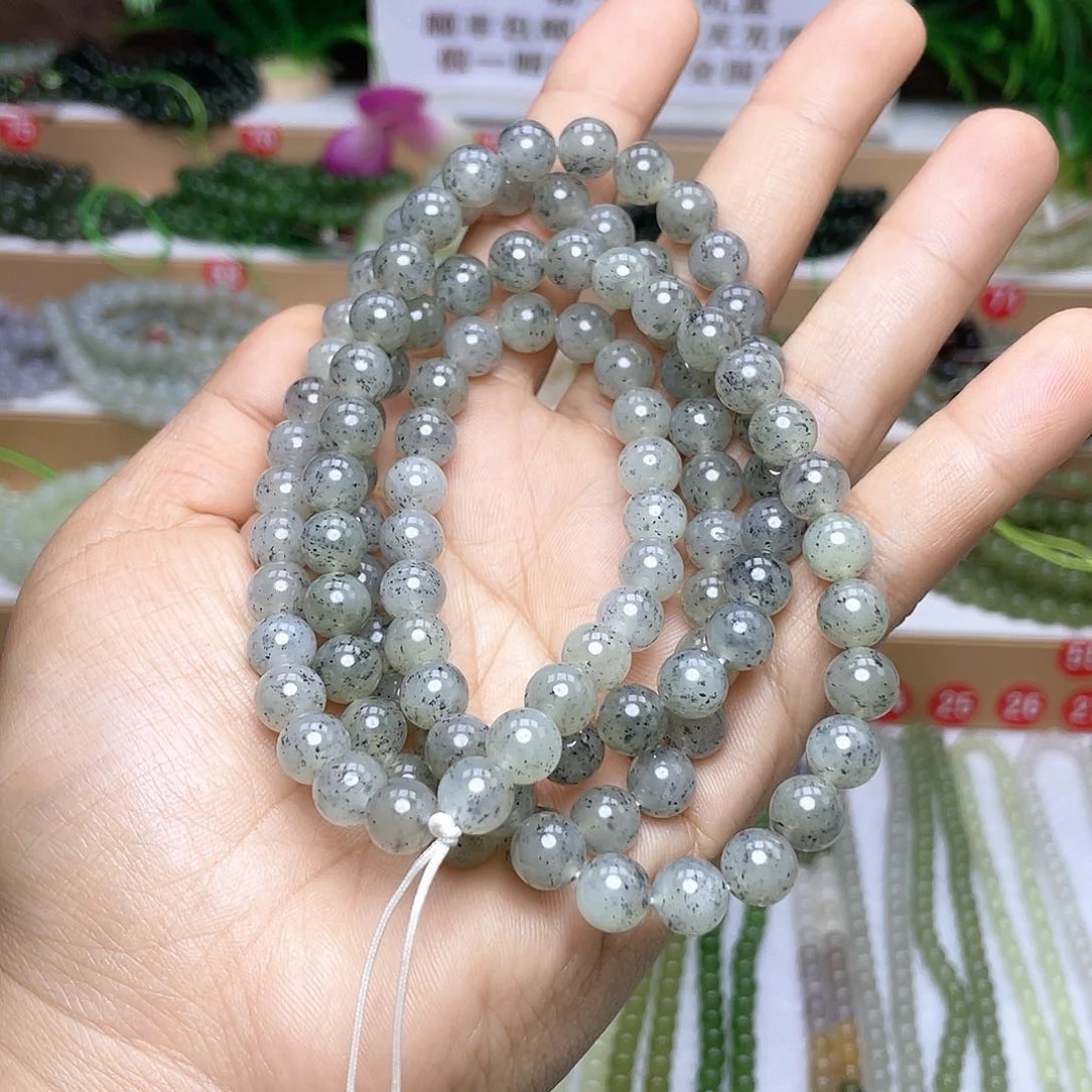 和田玉颈饰未镶嵌木*8mm