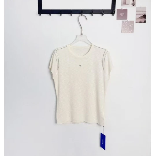 8385新款气质时尚流行短袖针织衫