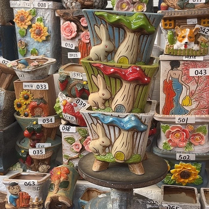 粗陶材质多肉花盆