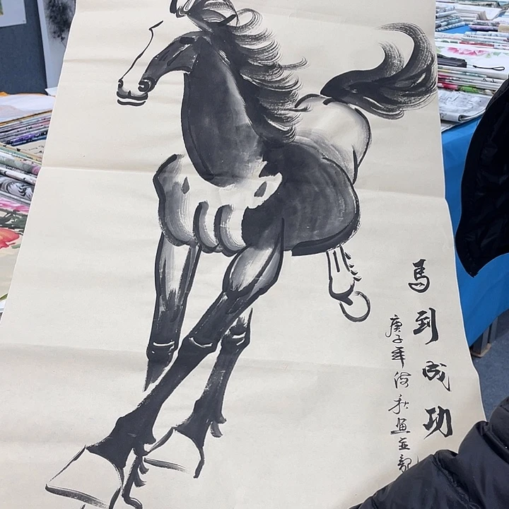 国画今天早上国画作品展示