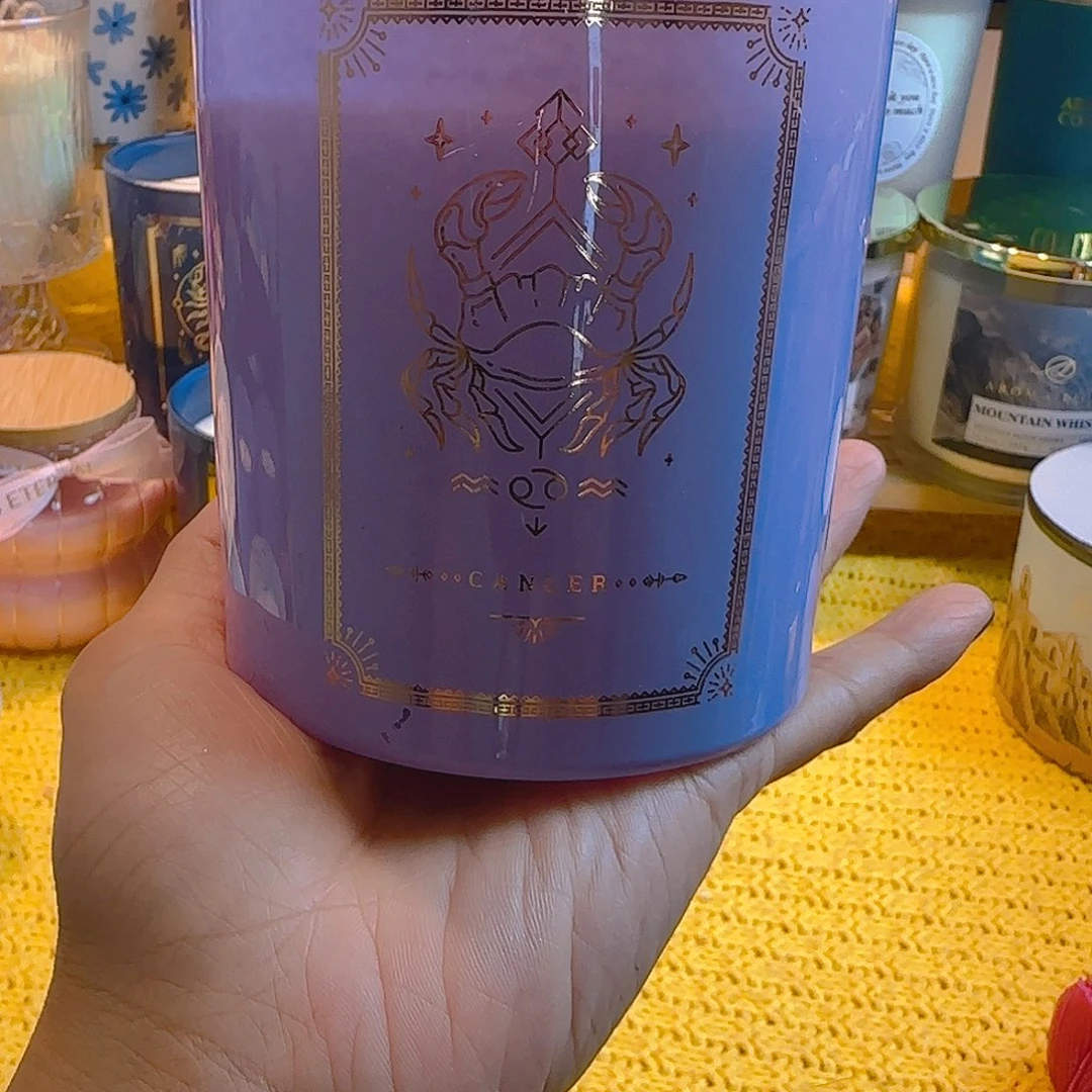 玻璃香芋奶茶香薰蜡烛300g