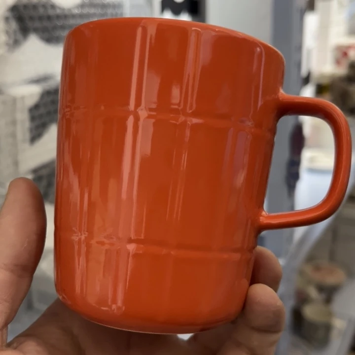 marimekko250ml橙色格子马克