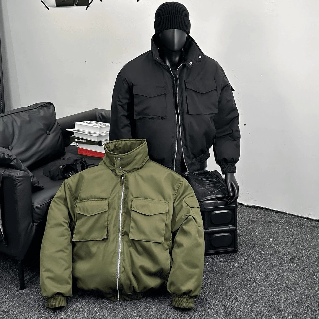 cleanfit工装骑兵服夹克男秋冬季美式高街vintage复古军绿色外套