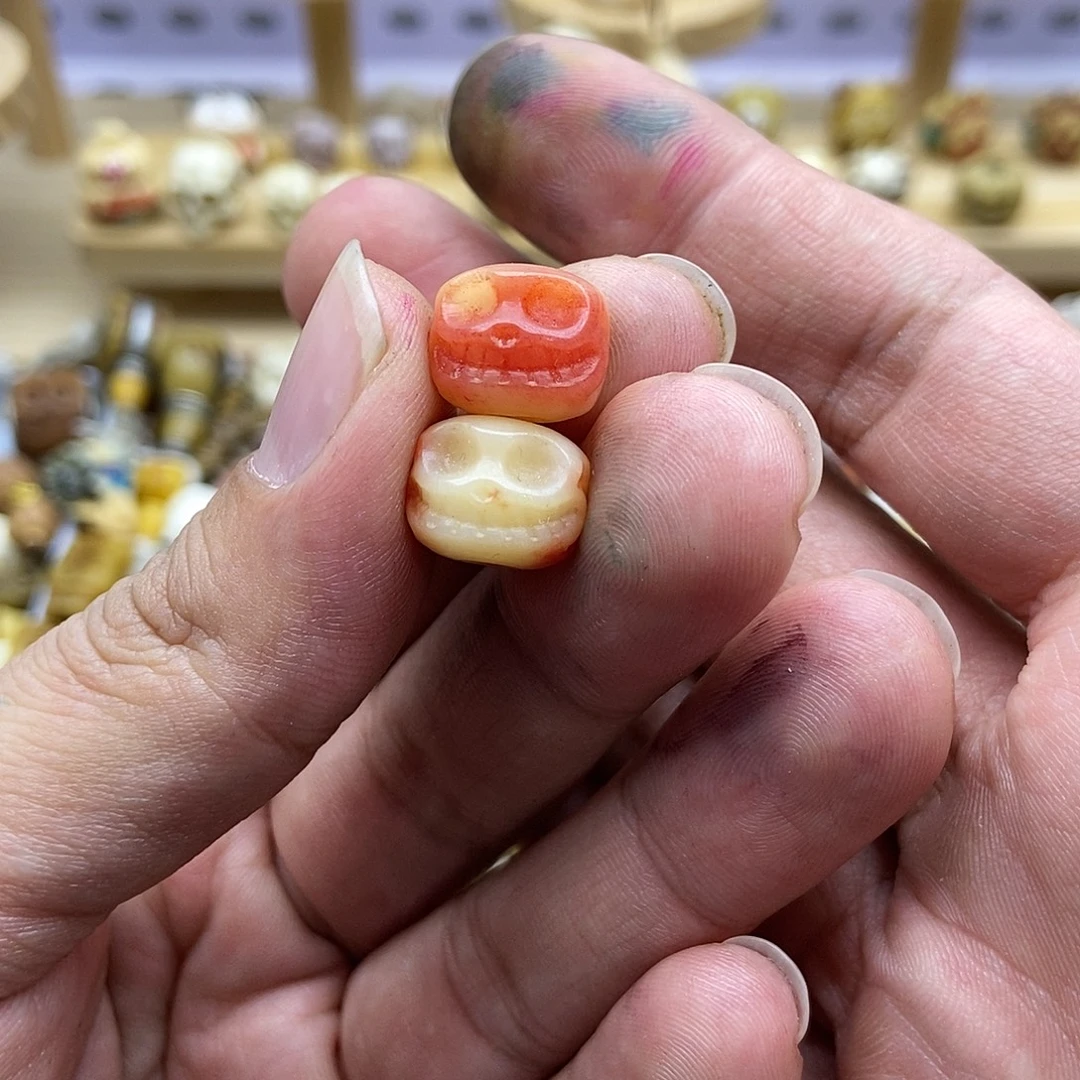 其他驼骨12.8毫米阿呆一对