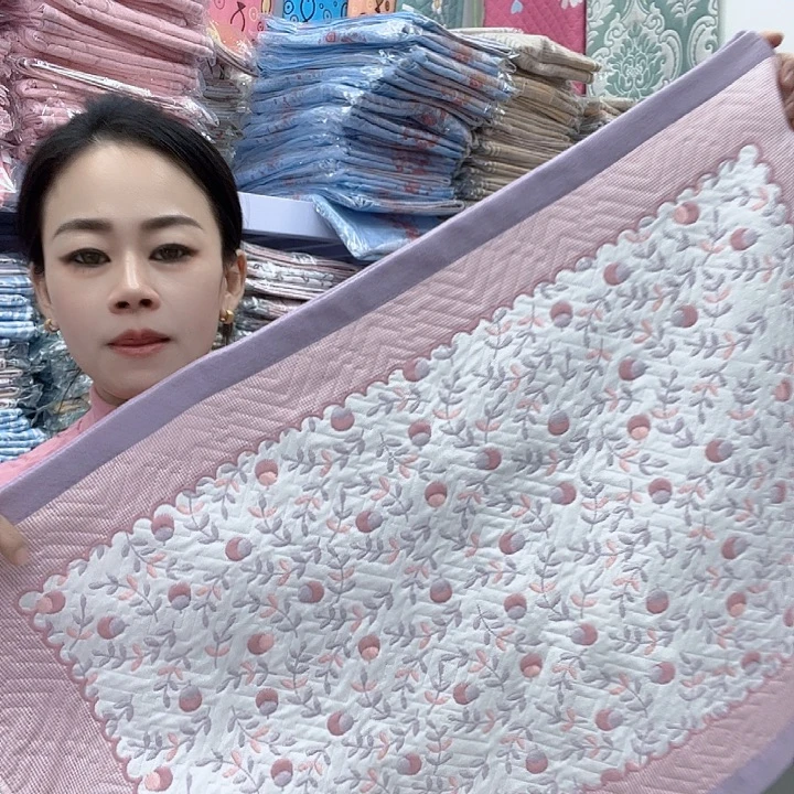 棉紫色小樱桃纯棉