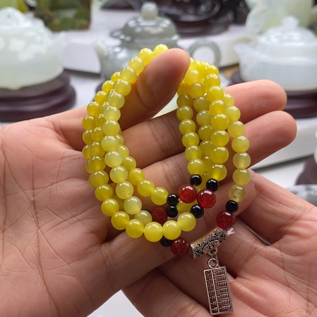 岫玉未镶嵌四大名玉手串108颗