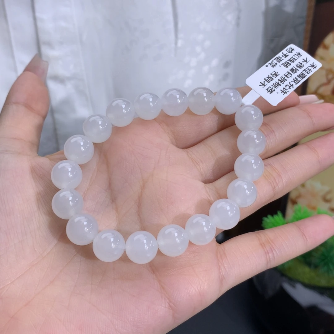 未镶嵌手链翡翠卡10冰润胶白月光
