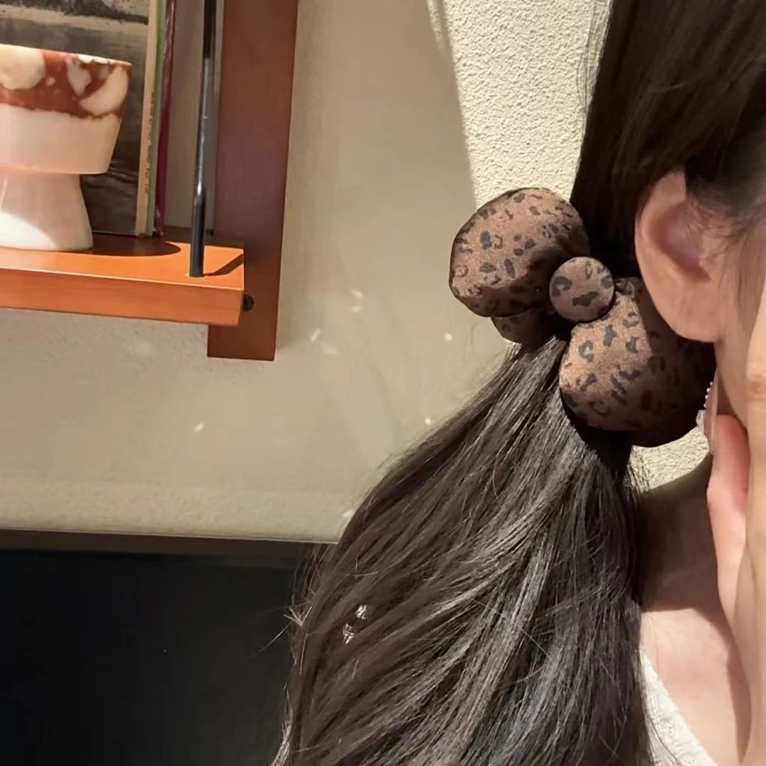 【阿敲】A2315~11CM豹纹蝴蝶结香蕉夹后脑勺抓夹发饰高马-麦穗头饰