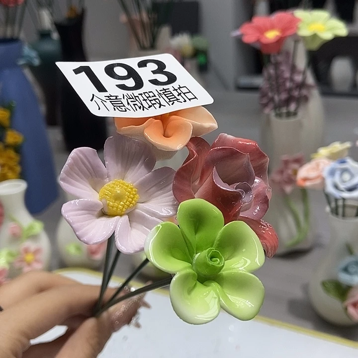 陶瓷纯手工捏花设计