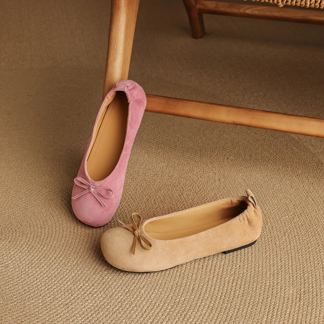 浅口薄款蝴蝶结懒人鞋春季单鞋休闲软底文艺圆头女鞋拖鞋女鞋外穿