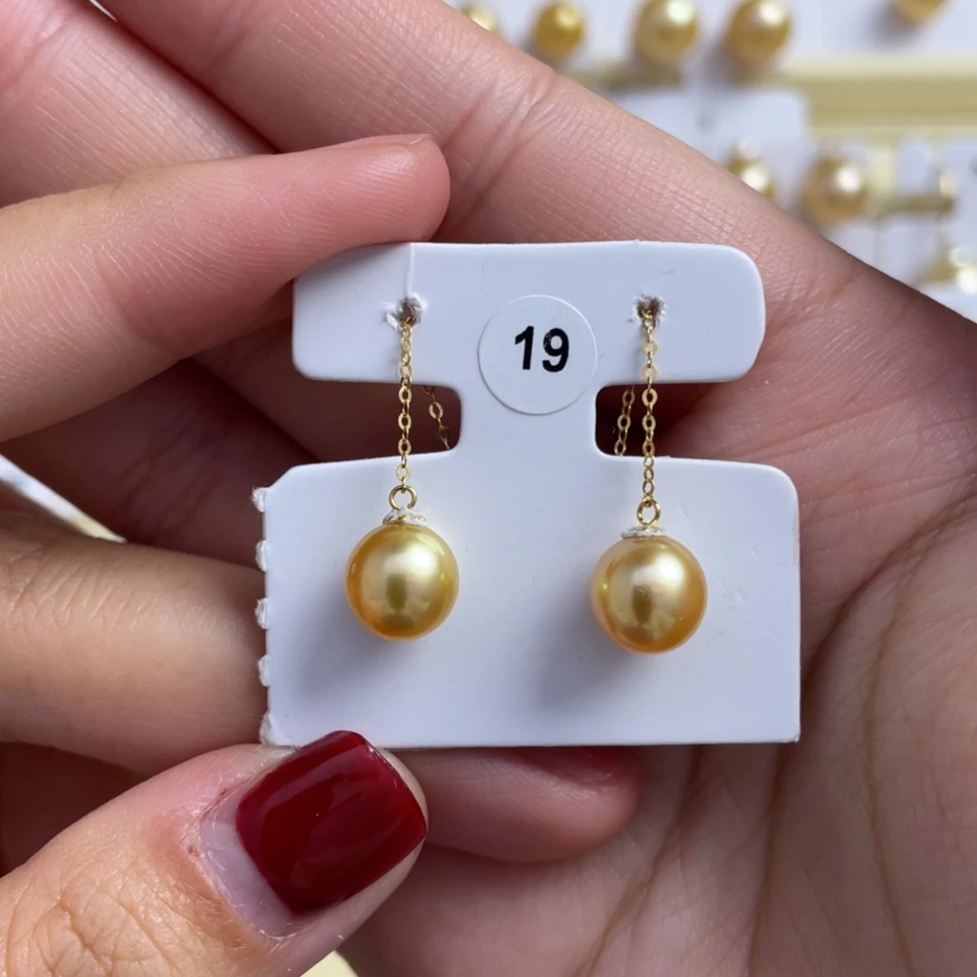 海水珍珠耳饰18K金镶嵌