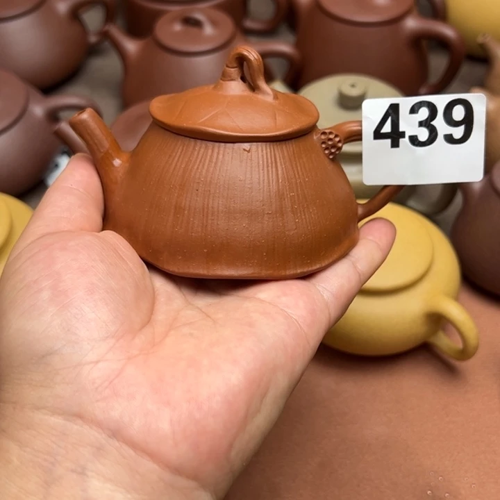 天***角紫砂茶壶朱泥半手工130cc左右瑕疵