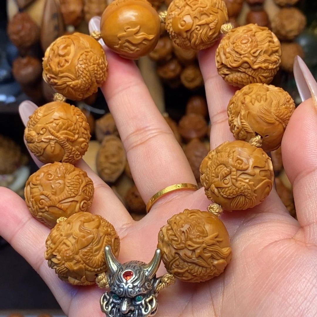 手串/手链橄榄核九龙戏珠