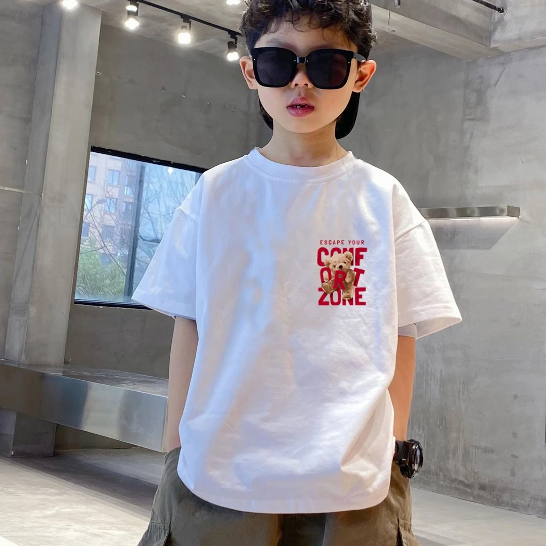 夏季新款潮流儿童短袖男童纯棉夏装T恤宽松半袖中大童T恤上衣