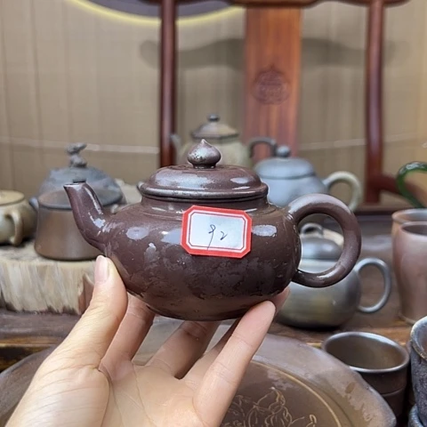 戬谷龙窑坭兴陶柴烧壶92