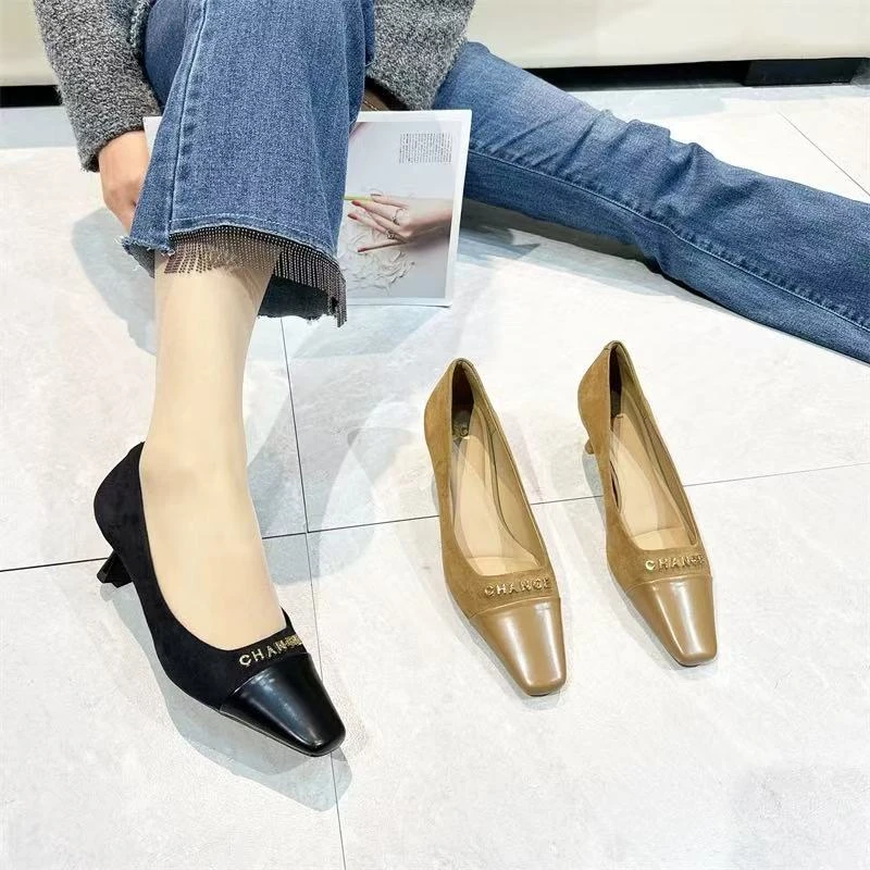 新款尖头细跟舒适不累脚百搭单鞋9018-1