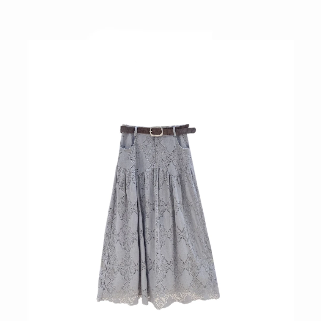 【纯情爱恋】2025春季新款休闲气质甜美半身裙H1630