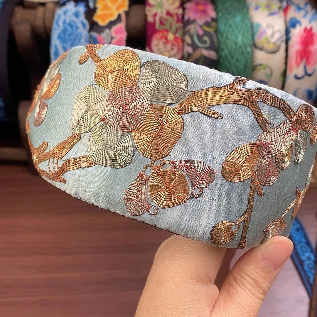 织绣老绣手工刺绣发箍