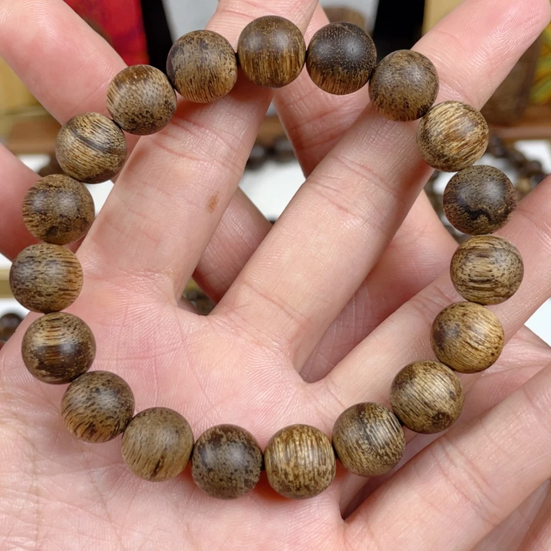 沉香手串落**秋菩萨棋树心老料1.1