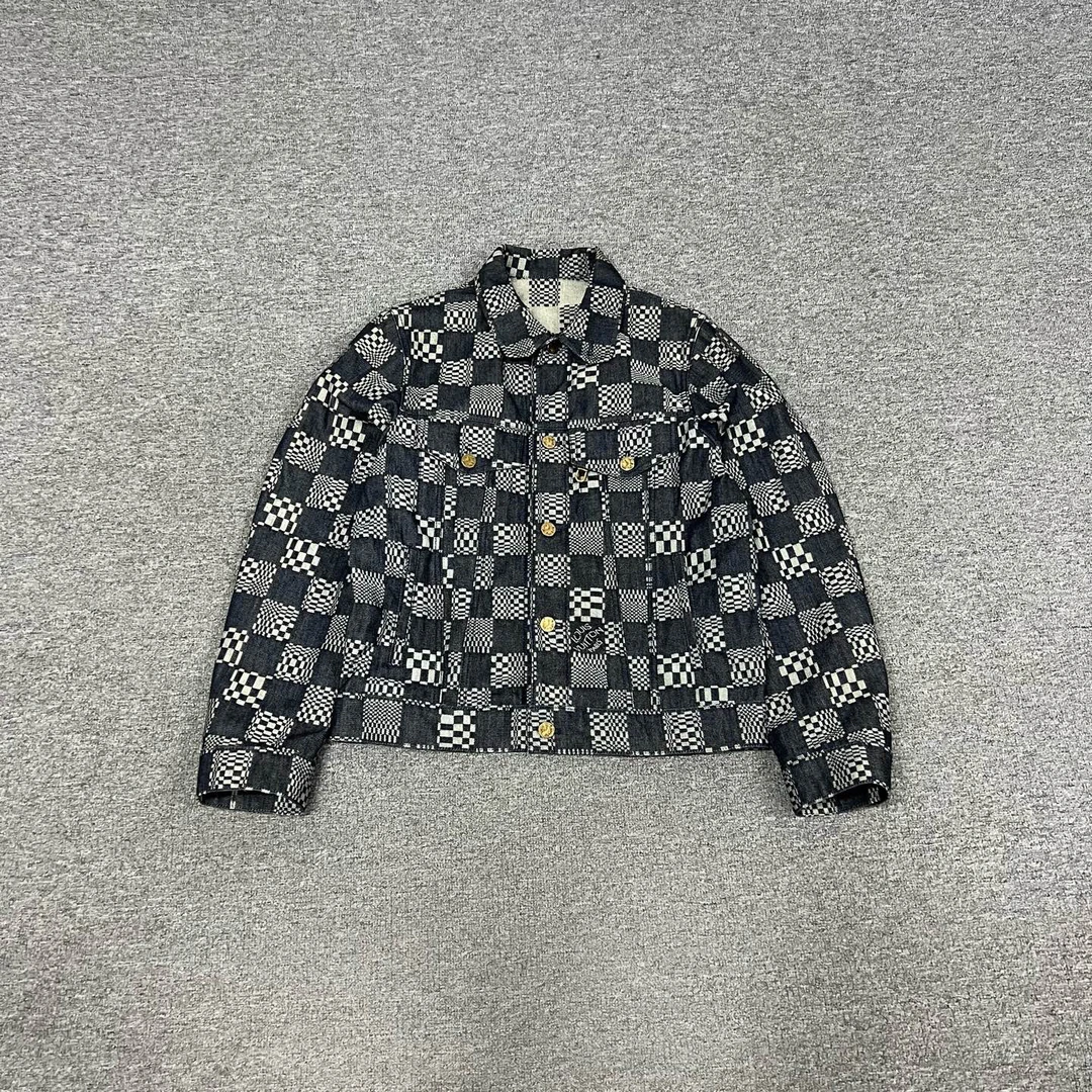 99新 LouisVuitton/路易威登 Lv 棋盘格 牛仔外套 99新 46码