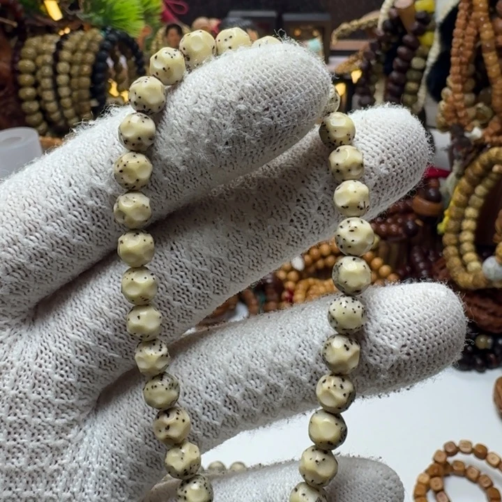 手串星月菩提1号车尺寸7石玉圆珠无相手持