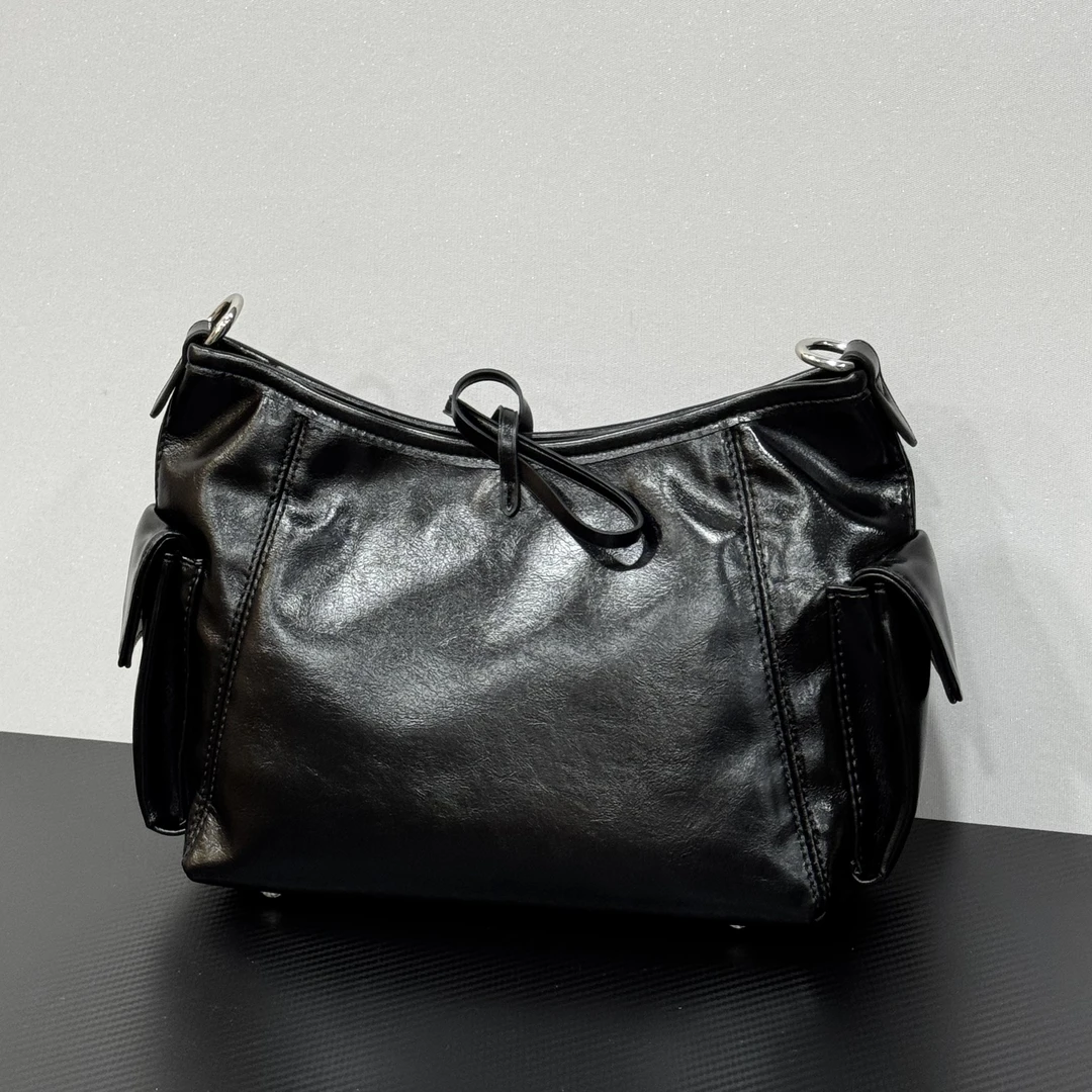 手工真皮包-H6013-武露-中-黑