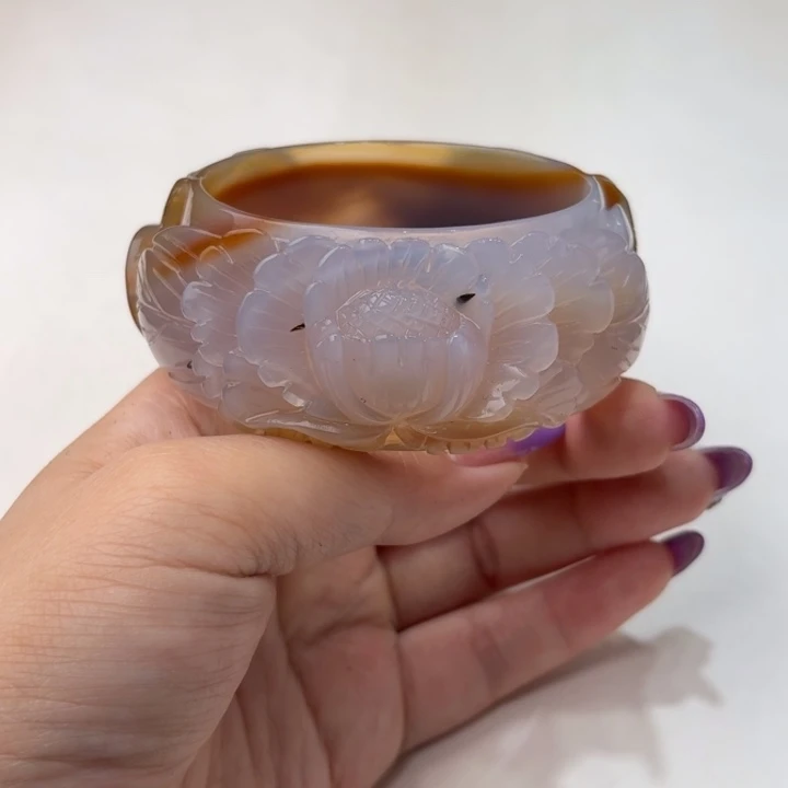 玛瑙/玉髓未镶嵌手镯58圈口