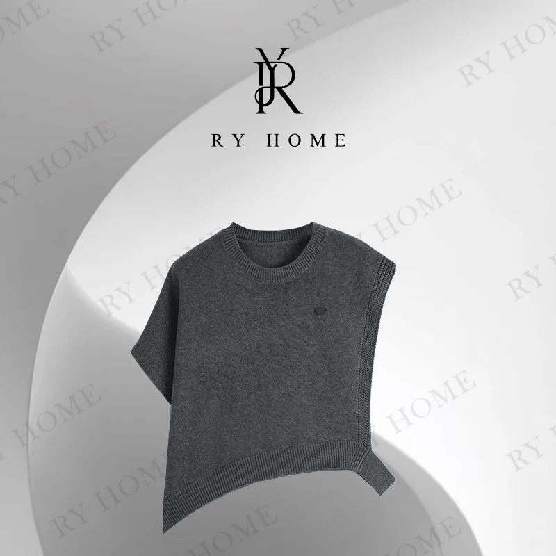 【容雨RYHOME】丝光羊毛混纺无袖宽松马甲253MJ1602